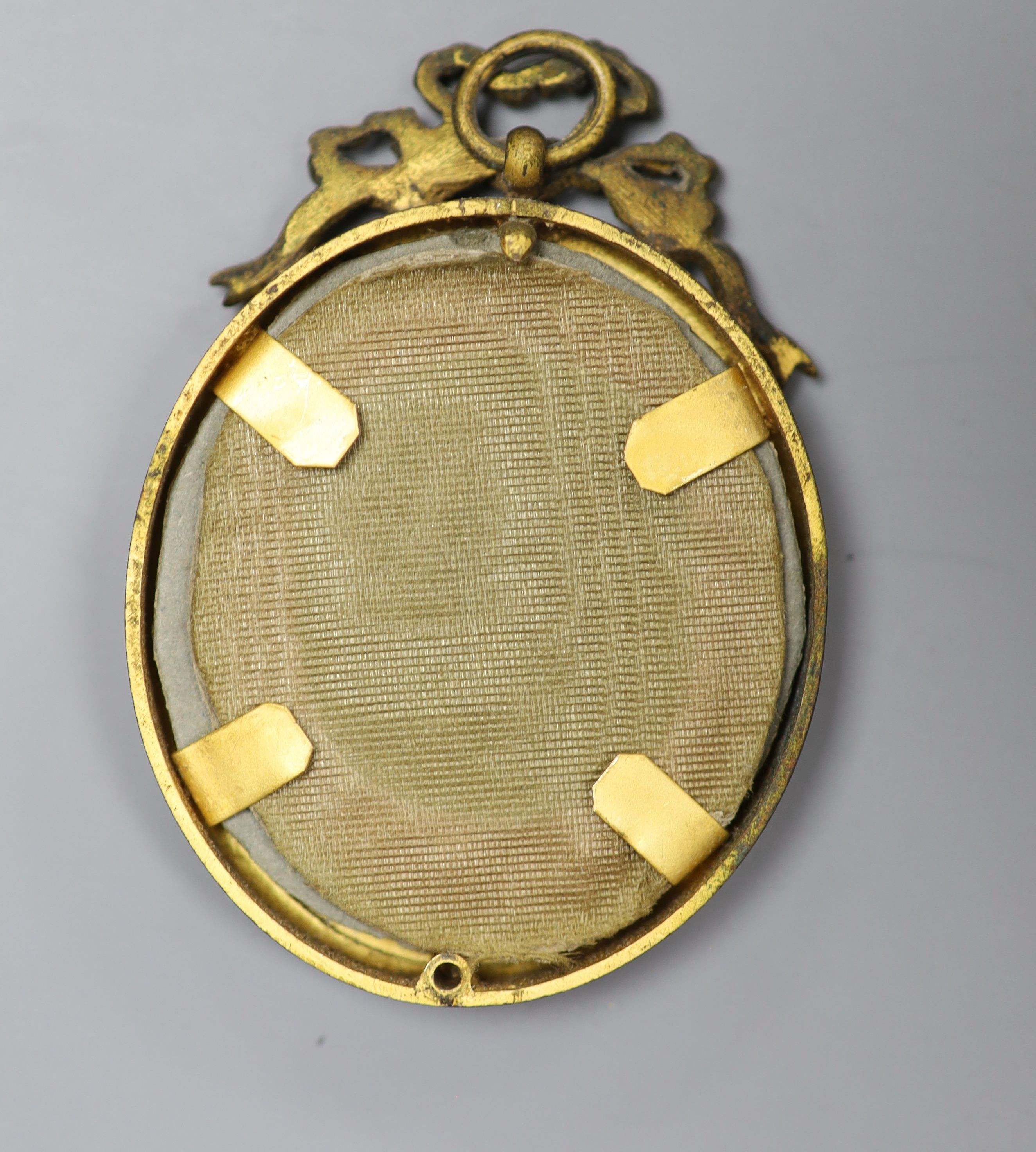 Anthony Vandyke Copley Fielding (1787-1855) miniature of Alice Birket Foster, signed and dated 1837, 3.25 x 2.5cm.